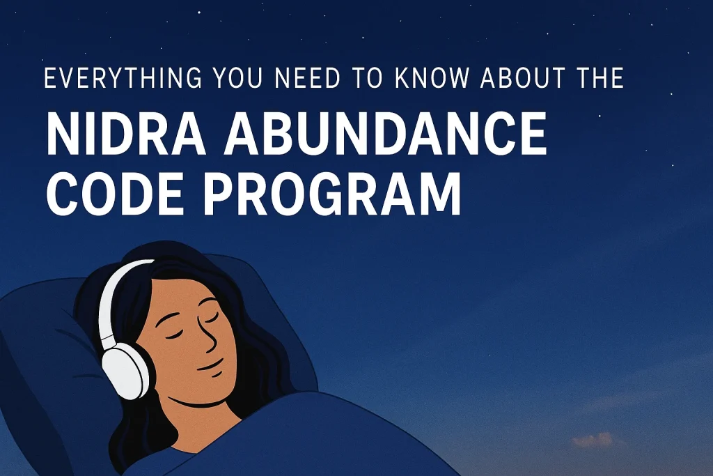 Nidra Abundance Code program with calming visuals of sleep-based manifestation
